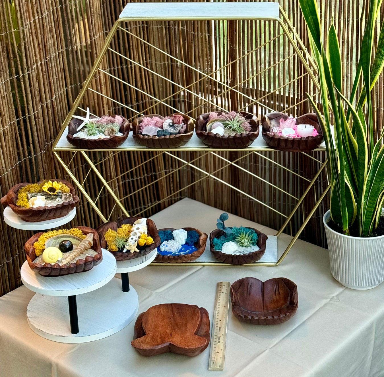 Hand Carved Hand Holders - Plants & Decor