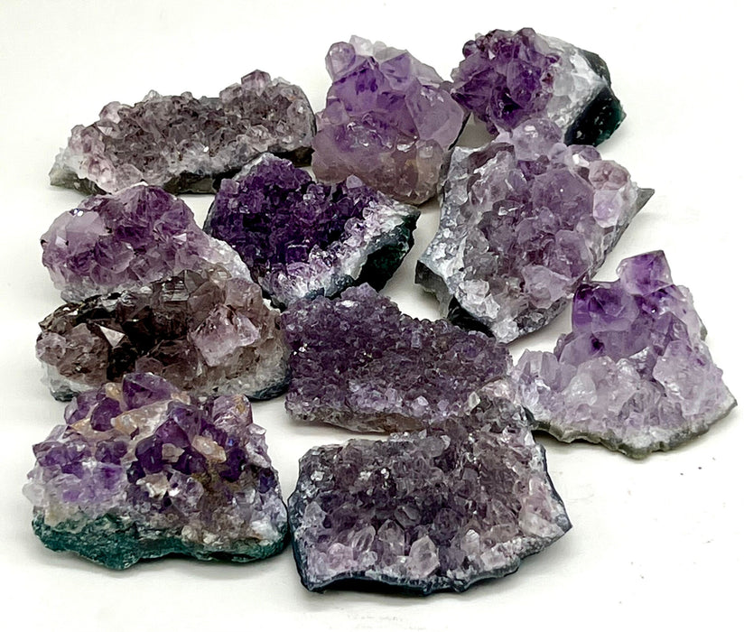 Hand Carved Wood Candle Holder with Amethyst & Pyrite | Beach Decor | Purple Sand | Crystal Gift | Nautical Tea Light Set