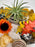 Kit de terrario de plantas de aire de otoño, vidrio soplado, 6x6 ", decoración de plantas de temporada de otoño, decoración de espacios pequeños
